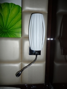 Bespoke LED reading light with Ribbon shade 